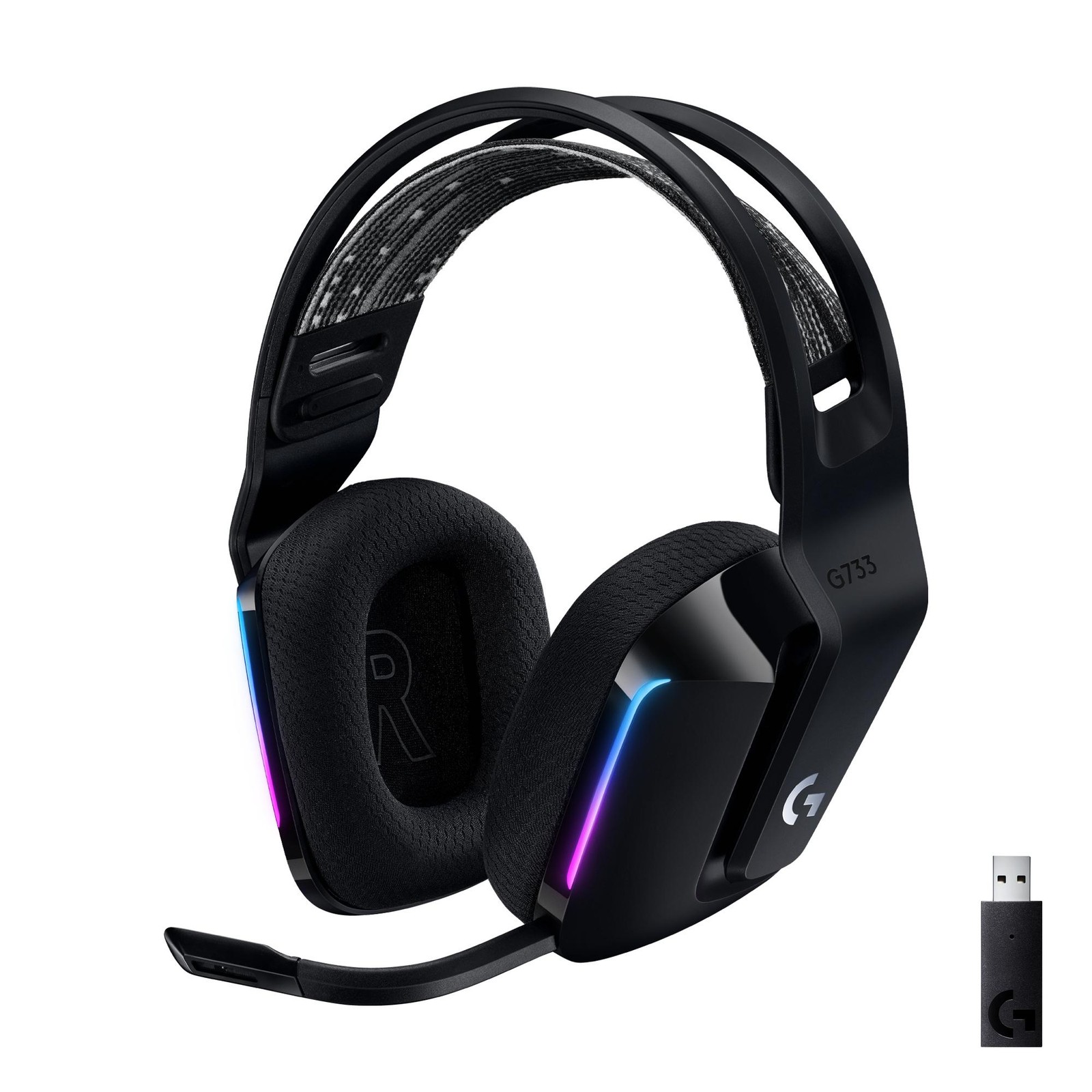 G733 LIGHTSPEED WIRELESS RGB GAMING HEADSET - BLACK - EMEA - Immagine 2