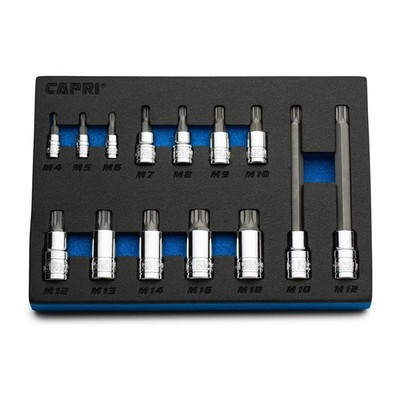 XZN Set mit 10 Vierkant-Dreifachstecknüssen XZN Bit Set/Master