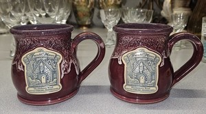 2 Deneen Pottery Hand-thrown Drip Glaze Mugs The French Manor South Sterling, PA
