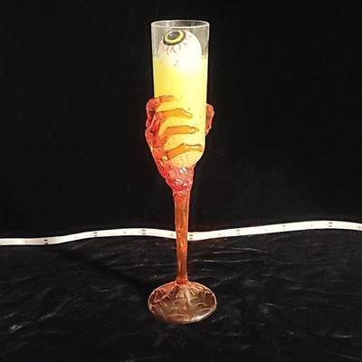 Faux Halloween Champagne  Resin Drink / Glow in the Dark