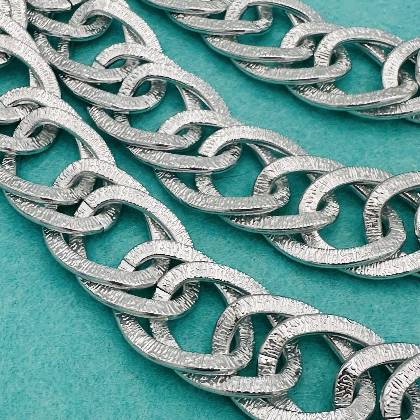 Silver Multi-Row Chain Link Chunky Statement Neck… - image 8