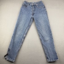 Vintage GUESS Kids Jeans Size 14 Y2K Ankle Zip Triangle Patch Denim