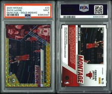 2020 Mosaic Zach Lavine Montage Gold Mosaic 01/10 PSA 9