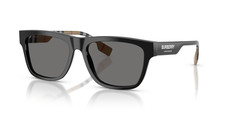 BURBERRY Black Polarised Sunglasses BE4293 UV Lenses Square Polished 56-17 �235