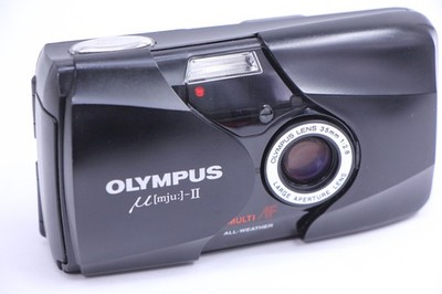 Schwarze Olympus Mju II Stylus Epic 35/2.8 35 mm F2.8 Objektiv Filmkamera wie...