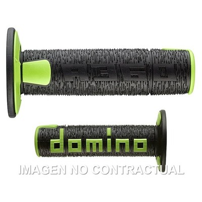 Domino Offroad Griffe RPS Schwarz-Grün Geschlossen D 22 mm L 120 mm Für Moto