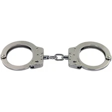 Hiatt 2010-HD Standard Steel Chain-Linked Handcuffs w/ Double Key Hole
