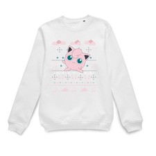 Image of Pokémon Christmas Jumper Adults White Official Jigglypuff