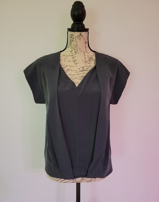 Allsaints Spitalfields Eveline Top Women's U.S Size 4 Charcoal Gray