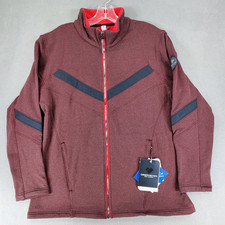 New Obermeyer Shimmer Fleece Jacket Long Sleeve Hiking Size XL Lightweight Red