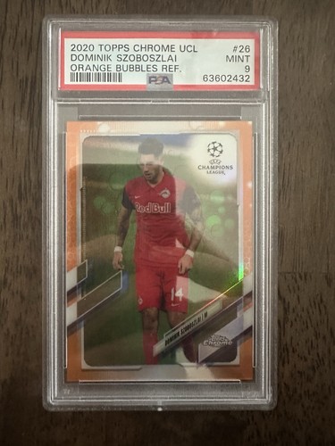 Dominik Szoboszlai [Orange Bubbles] #26 2020 Topps Chrome UEFA Champions League card