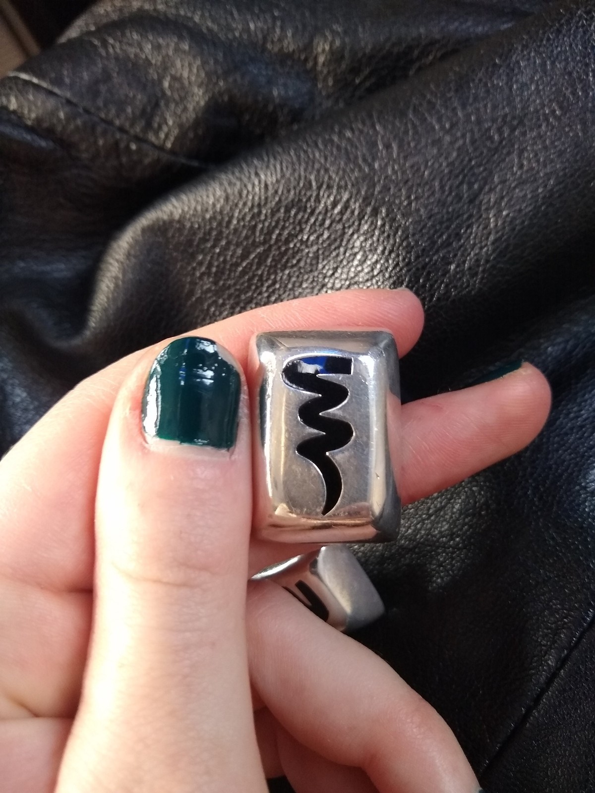 1980s Solid Sterling Silver Rectangular Earrings … - image 4