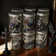 Mystery Jewelry Jar 30-35PCS Gothic Gift Set - Unique Birthday Present for Her