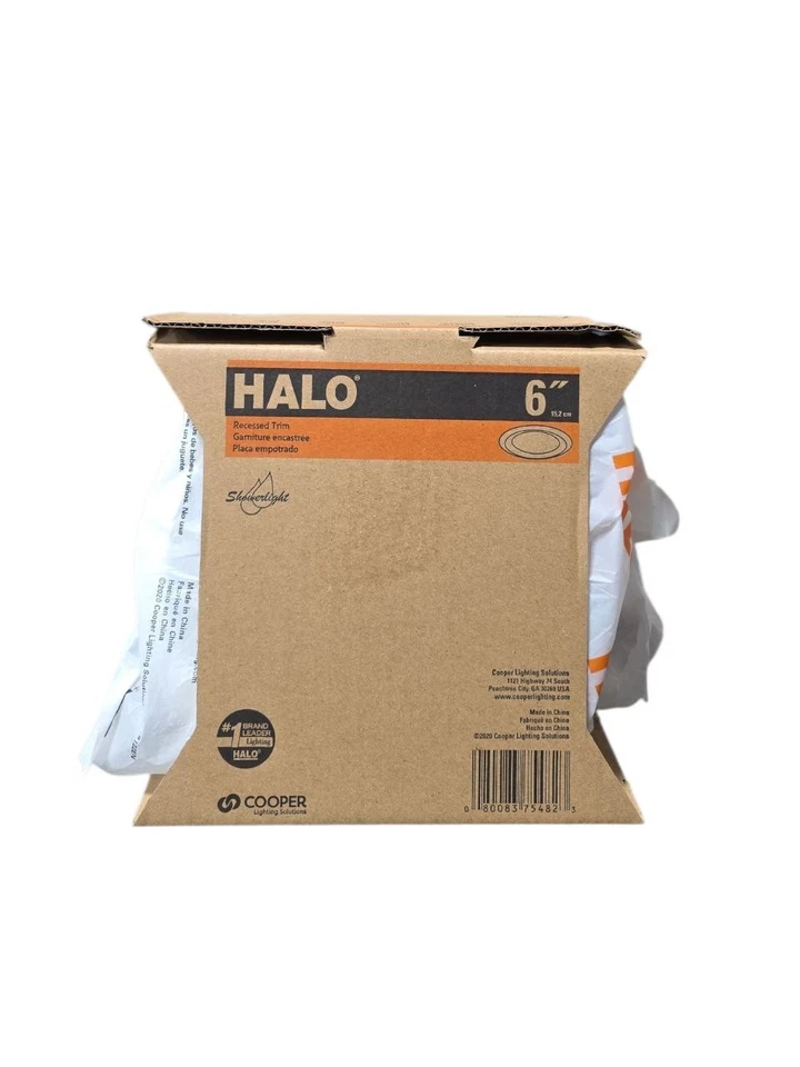 Lámpara de techo empotrada blanca HALO E26 Series 6 pulgadas luz de ducha con clasificación húmeda Foto 3 de 3