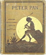 1911 PETER PAN AND WENDY Antique FIRST EDITION Childrens J.M. BARRIE vtg Disney