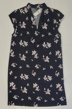 Womens Summer Dress Size 8 Ann Taylor NWT Hlack Floral Print