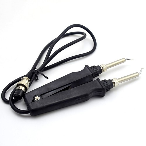 902 Double Soldering Iron Tweezer Handle Heating Plier Soldering W/ Elbow Tip - Picture 4 of 6