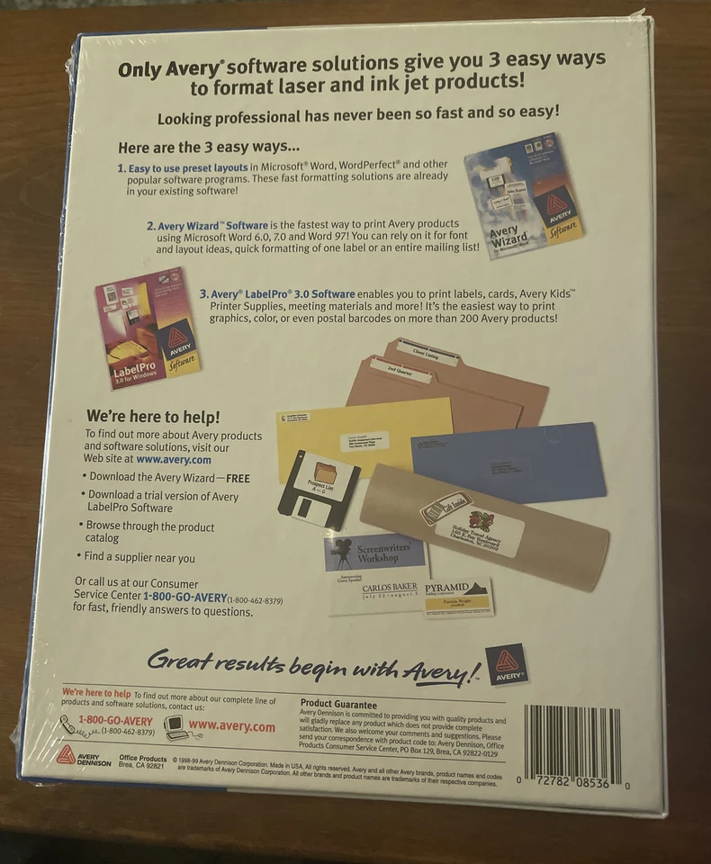 Avery 8536 CD-R Disc Labels - White 70 Labels Box 4 1/2" Inkjet - NEW IN BOX! - Image 2 of 4