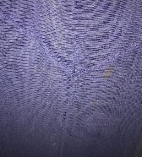 VINTAGE KATE MOSS TOPSHOP VIOLET BLUE MESH FLUTTER MAXI DRESS RUFFLES NO SLIP 10 - Picture 23 of 23