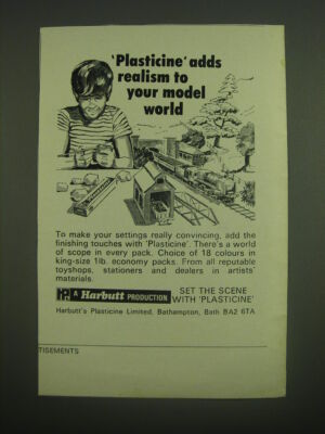 1973 Harbutt Plasticine Advertisement - adds realism to your model world