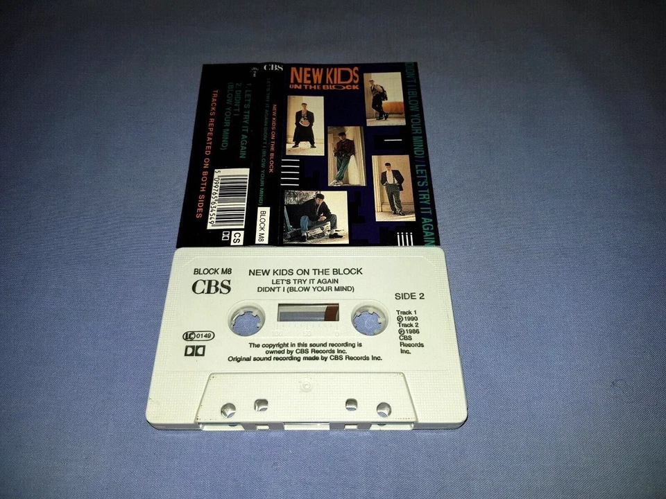 NEW KIDS ON THE BLOCK LET'S TRY IT AGAIN CASSETTE TAPE SINGLE - Image 2 of 2