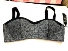 Victoria  s Secret VSX Glow Reflective Gray Lace Balconette Sports Bra Size M NWT