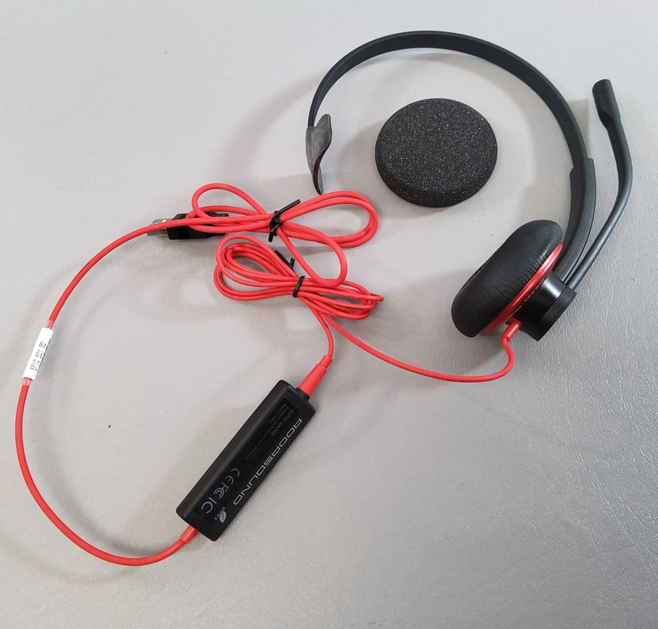 NEW Genuine Addasound Epic 501 Red UC Headsets With 3.5mm And USB Connections - Image 2 of 3