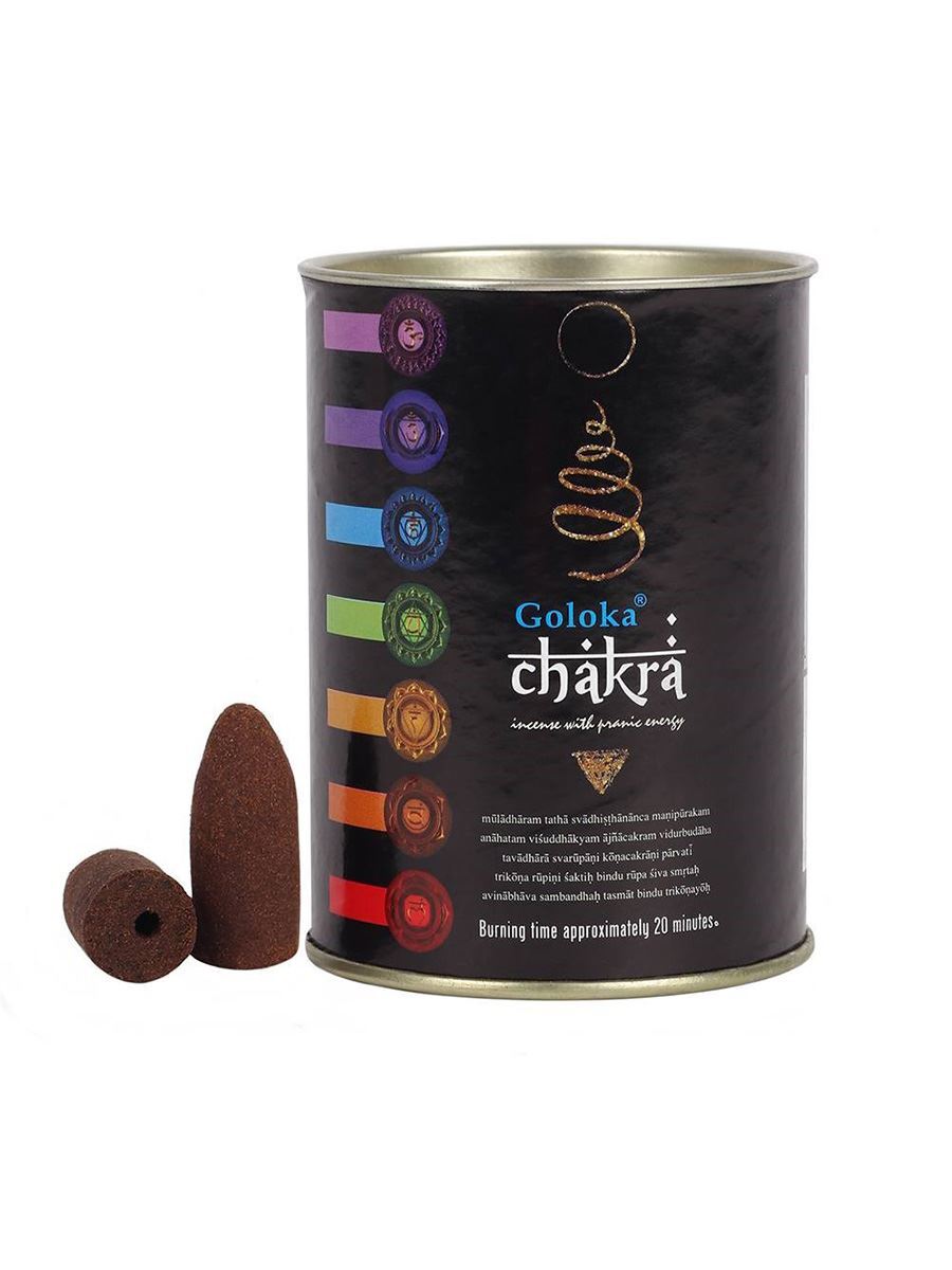 Candles & Incense Goloka Chakra Backflow Incense Cones 8x9cm