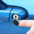 4PCS 20mm Carbon Fiber Car Lock Keyhole Sticker Door Lock Protector Accessories
