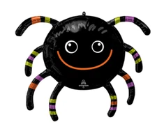 Halloween Helium Balloon, Halloween Smiling Spider Supershape 28" Foil Balloon