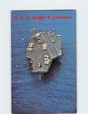 Postcard USS Dwight D. Eisenhower Warship