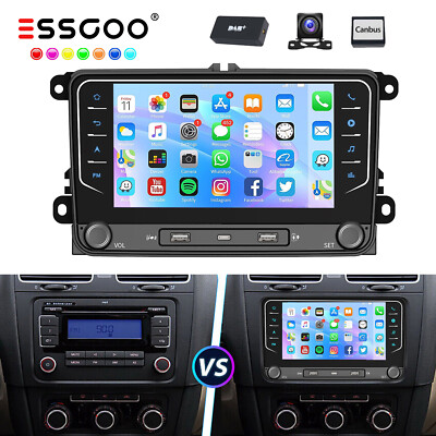 7'' DAB+ Autoradio Für VW GOLF 5 6 Passat Polo Touran Tiguan Android 14 Navi +Kam