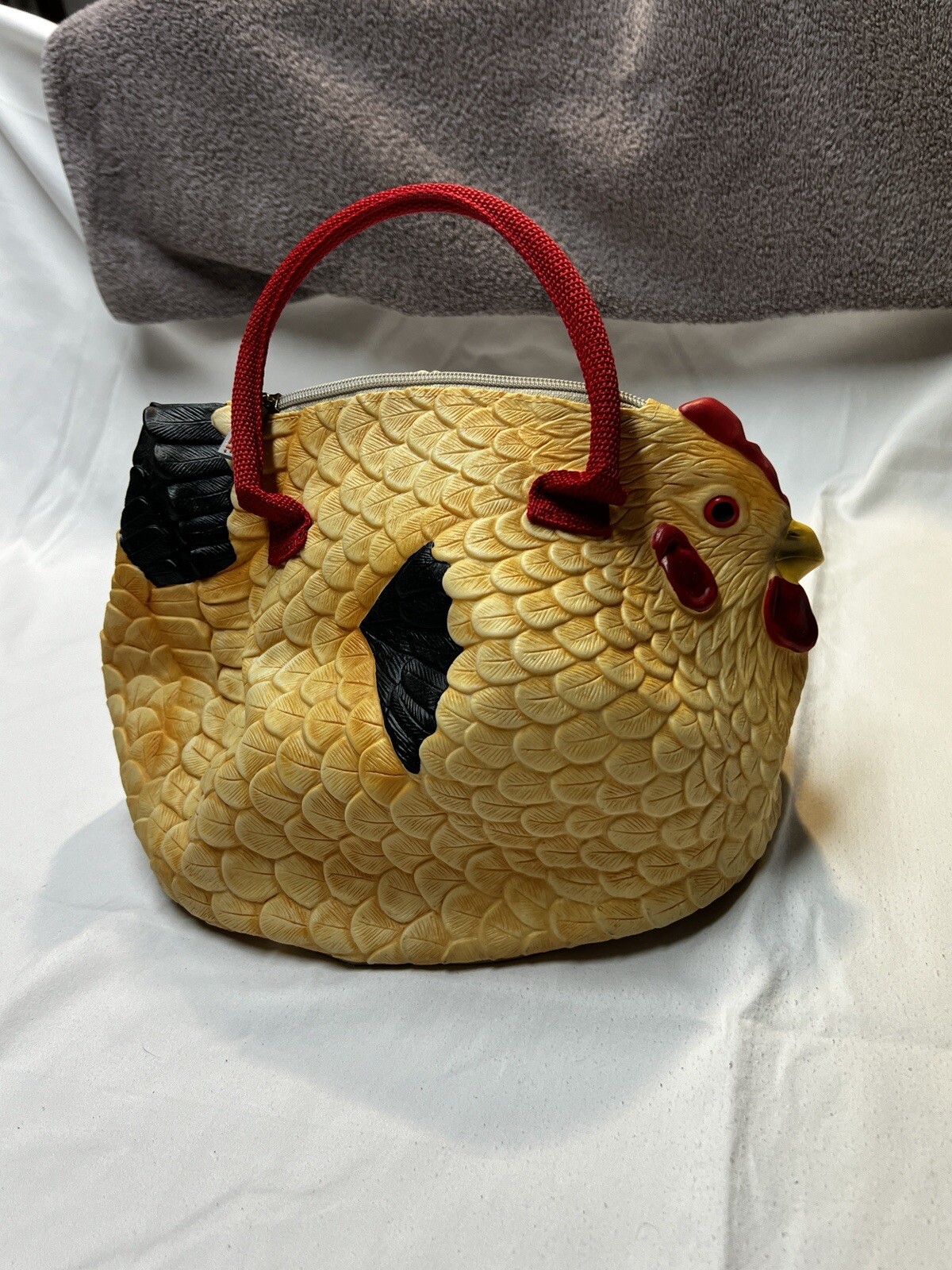 The Hen Rubber Chicken Purse Tote Clutch Handbag Chiq Urban Farming NY