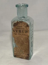 c1860-70s Dr. Wright's Indian Vegetable Syrup Philadelphia, PA., Medicine Bottle