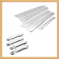 Chrome Stainless Steel 6pc Pillar Postshandle Covers For 2012-2014 Toyota Camry Chrome Stainless Steel 6pc Pillar Postshandle Covers For 2012-2014 Toyota Camry