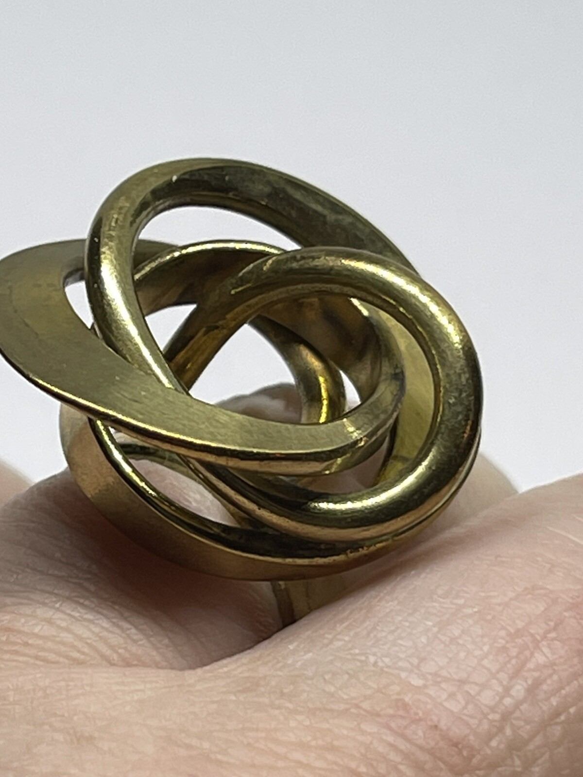 Tone Vigeland Brass Bronze Ring Norway Norwegian Vint… Gem