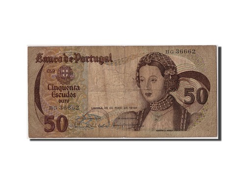 [#308511] Banknote, Portugal, 50 Escudos, 1968, 1968-05-28, KM:174a, F(12-15) - Bild 1 von 2