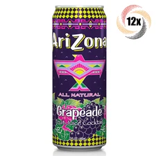 12x Cans Arizona Grapeade All Natural Fruit Juice Cocktail | 23oz | Grape Flavor