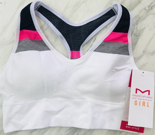 (Set Of 2) Maidenform Self Expressions Girls Sports Bra Size Medium - Picture 2 of 4