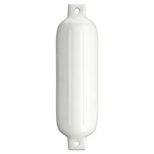 Polyform G-4 White Marine Ribbed Fender 6.5" Diam x 22" Tall 63-267-743