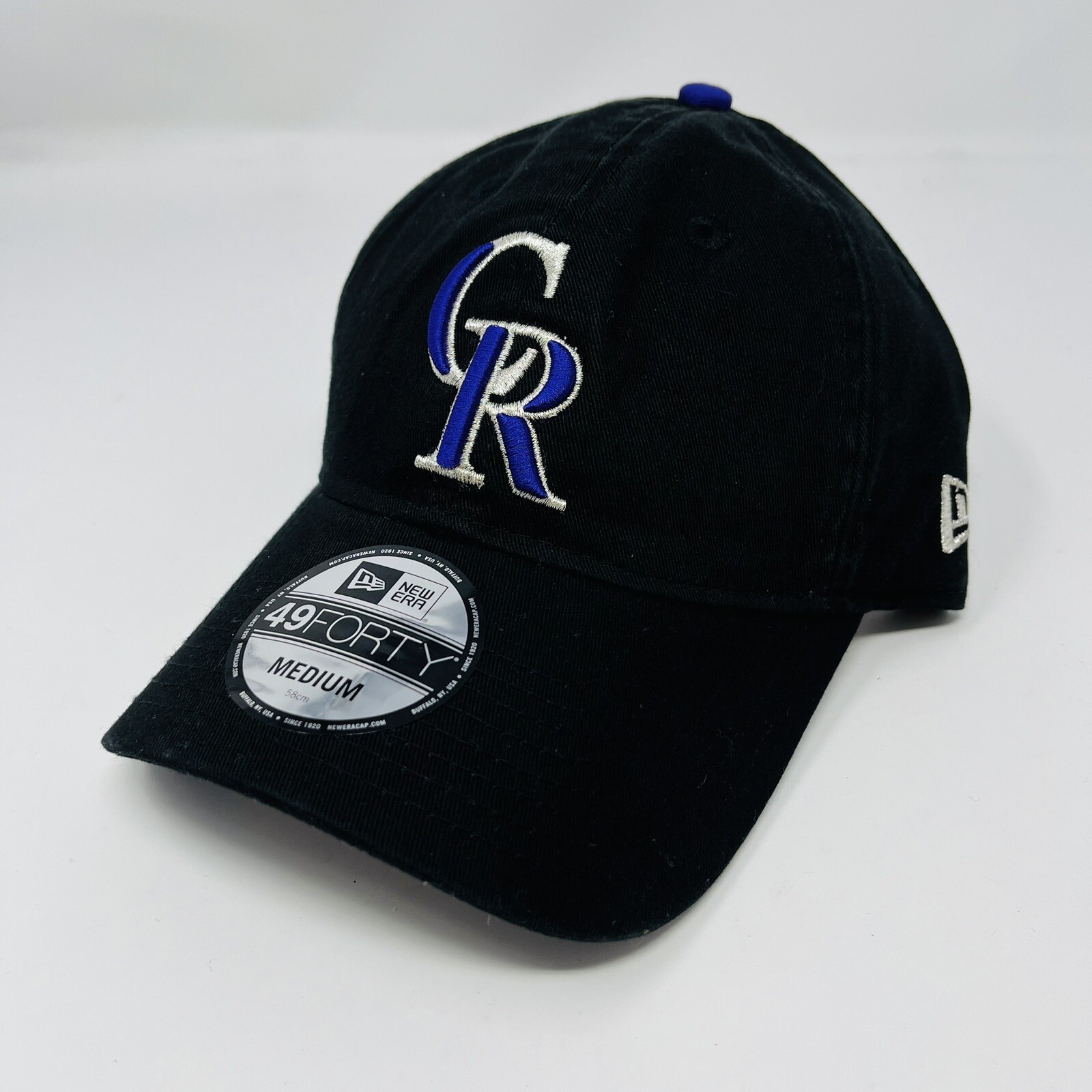 New Era Colorado Rockies MLB Team Classic 49FORTY Black Hat Cap Men’s Size M