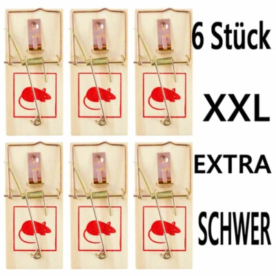 VON ALL-AROUND24 6x Rattenfalle Mausefalle Schlagfalle Falle Super Köderfalle Ratte Mäusefalle