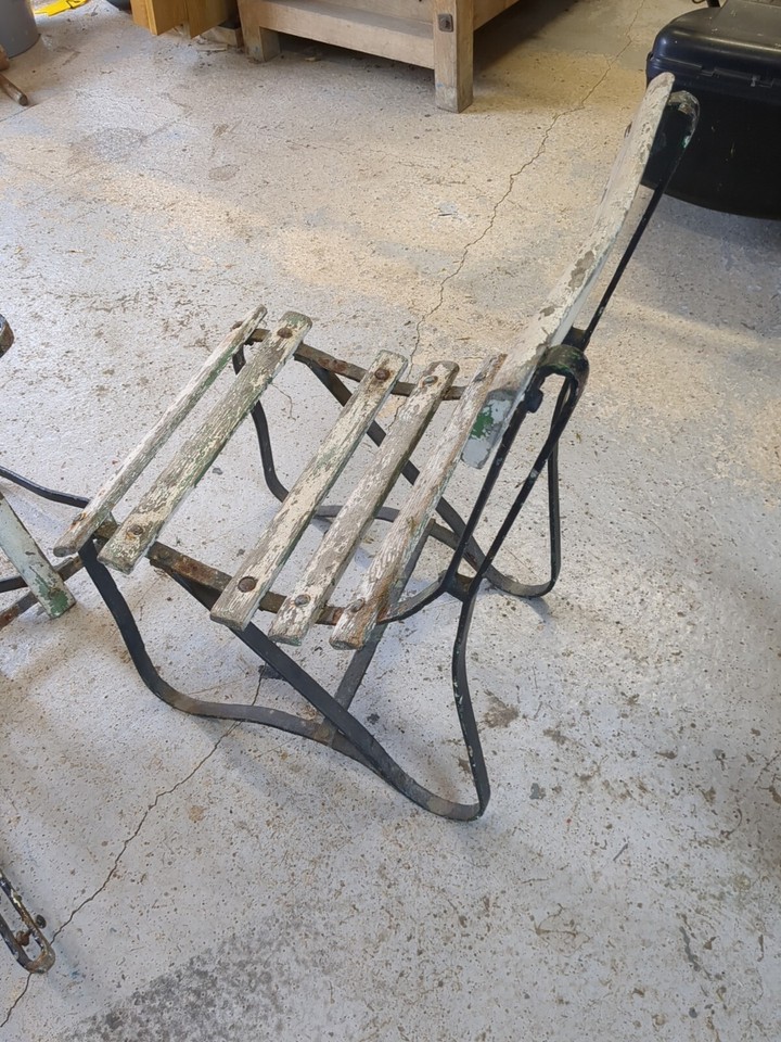 antique metal garden chairs eBay