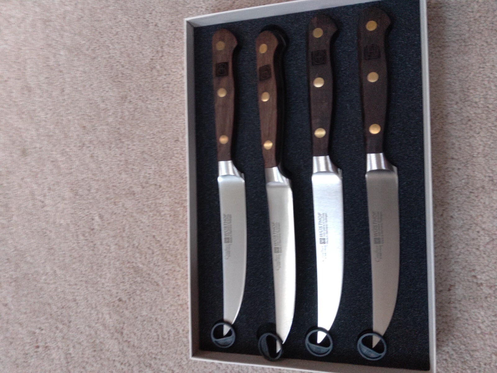 New Wusthof Crafter 4 Piece Steak Knife Set eBay