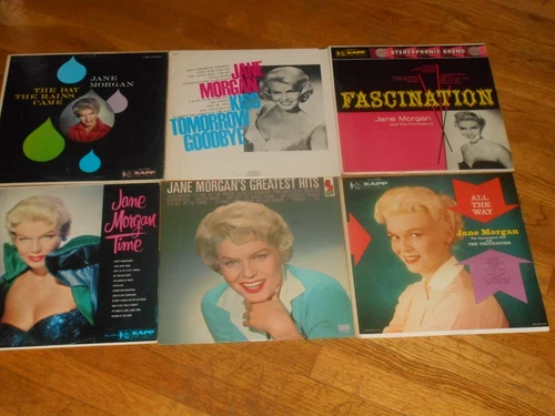JANE MORGAN lot 6x LP time GREATEST HITS all the way FASCINATION kiss tomorrow