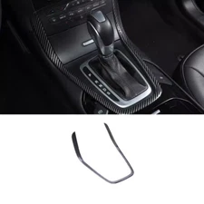 Gear Shift Panel Trim Frame Cover 1PCS For Ford Edge 2015-2018 ABS Carbon Fiber
