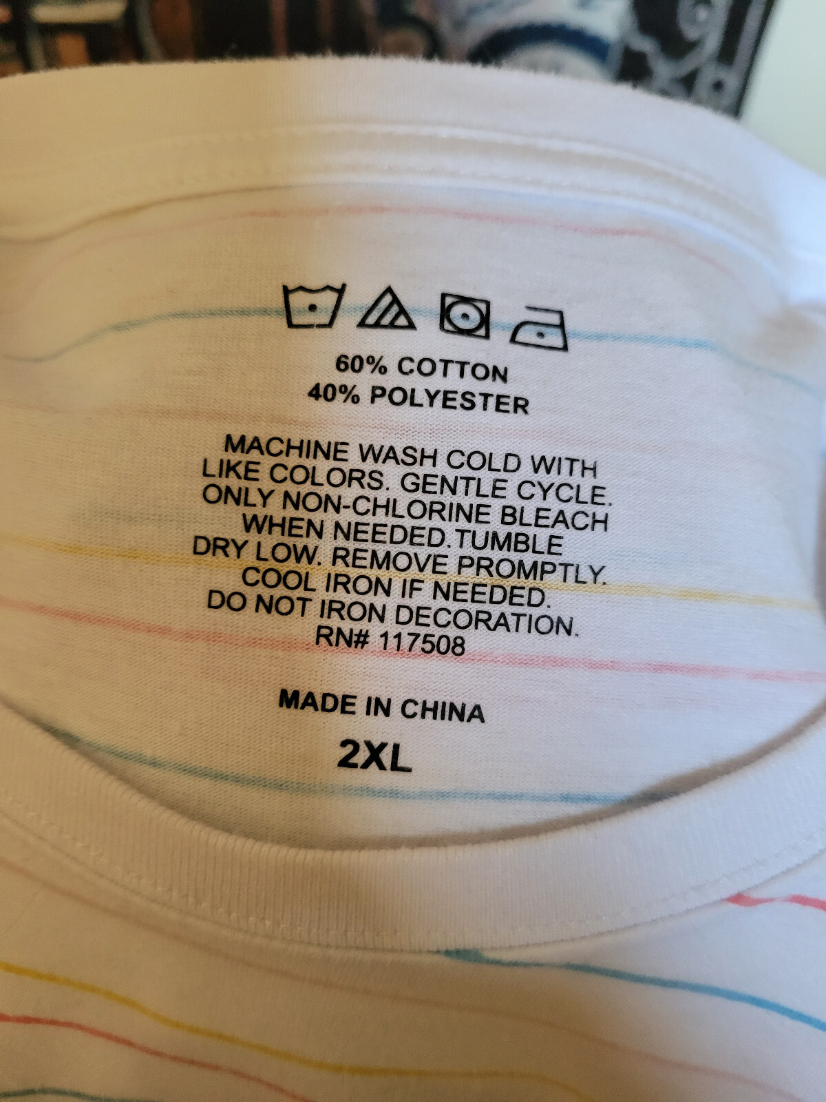 Friyay Saturyay Sunyay White Striped Colorful Fun Short-Sleeve Crew T-Shirt 2XL