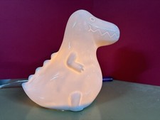 ADORABLE WHITE Dinosaur Night Light BABY KIDS 6.5"