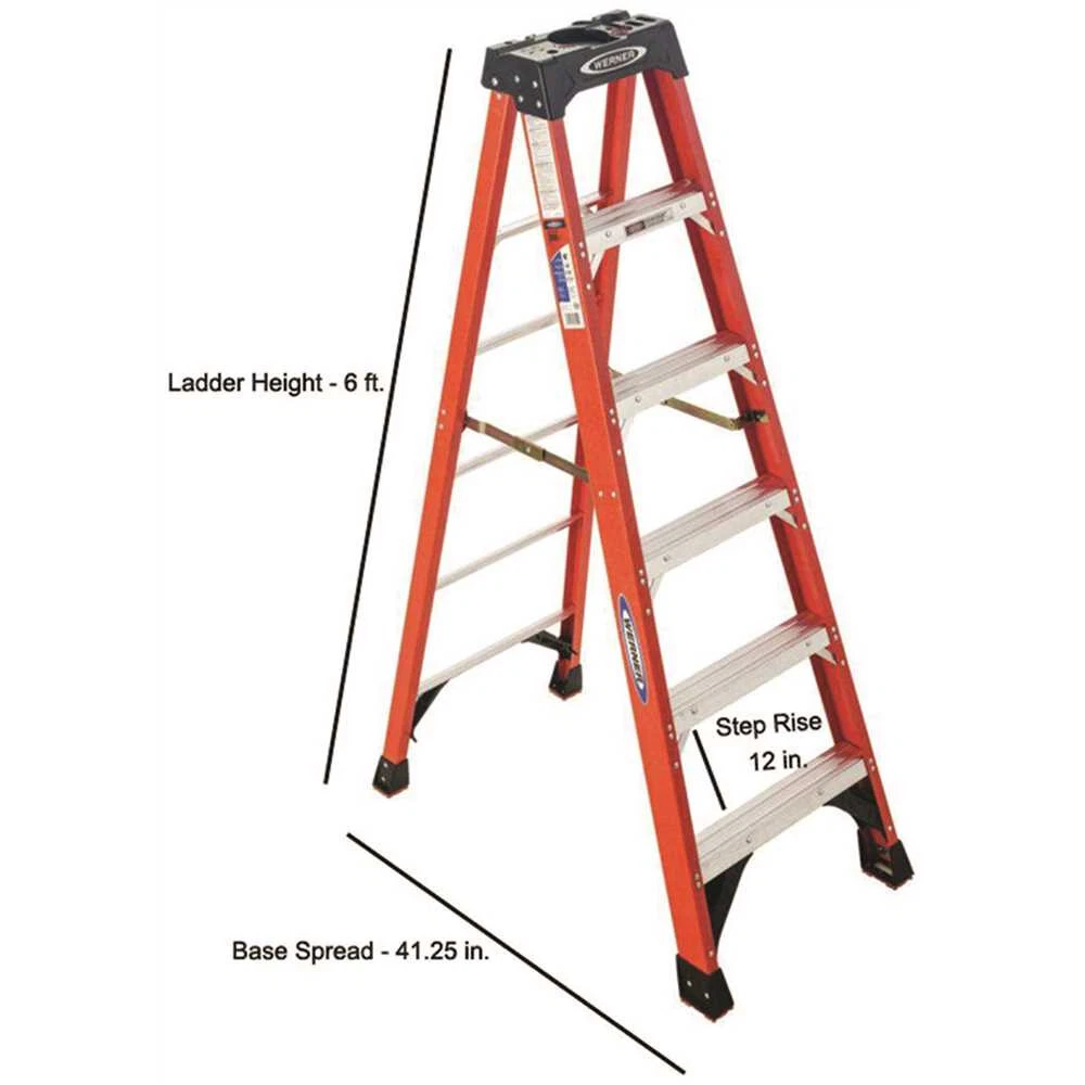 Werner 6 foot aluminum cheap ladder
