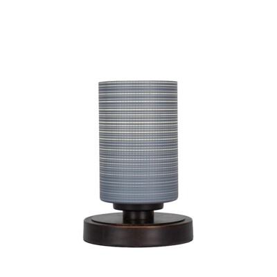 Toltec Luna Table Lamp 8'', Dark Granite, 4'' Gray Matrix Glass - 51-DG-4062